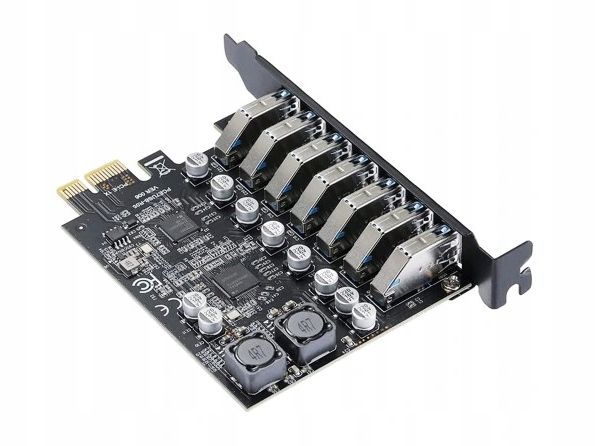 Adapter Kontroler Karta PCI-E na 7x USB 3.0 HUB zdjęcie 1