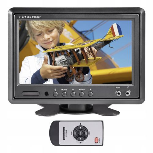 Monitor samochodowy 7'' 12V AV odbicie lustrzane na Arena.pl