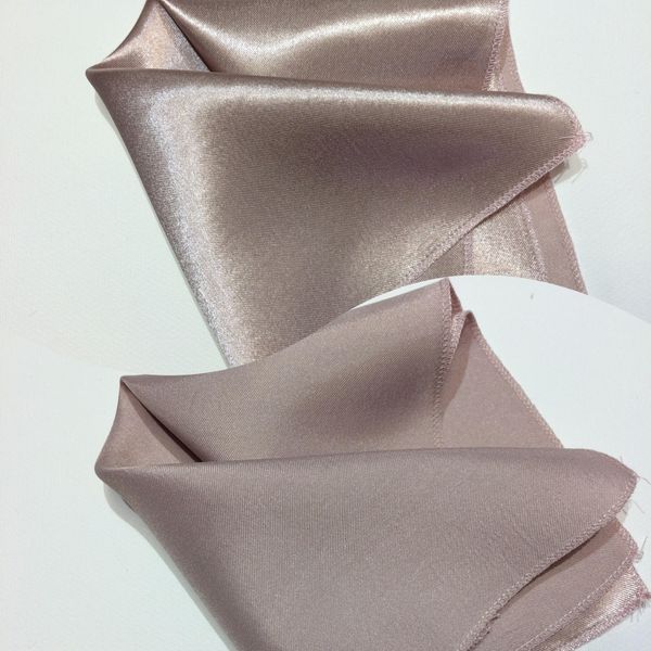 Poszetka satynowa pudrowy róż zdjęcie 1