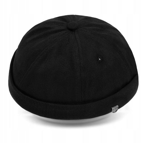 Czapka DOKERKA krótka leonka bez daszka CZARNA Pako Jeans na Arena.pl