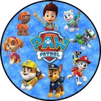 Opłatek na tort PAW Psi Patrol Pies Pieski Marshall Rubble Rocky Skye Zuma