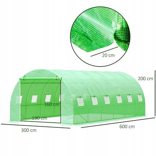 TUNEL FOLIOWY SZKLARNIA 3x6m FOLIA OGRODOWA 18m2 Mocny UV-4 Warzywa Owoce na Arena.pl