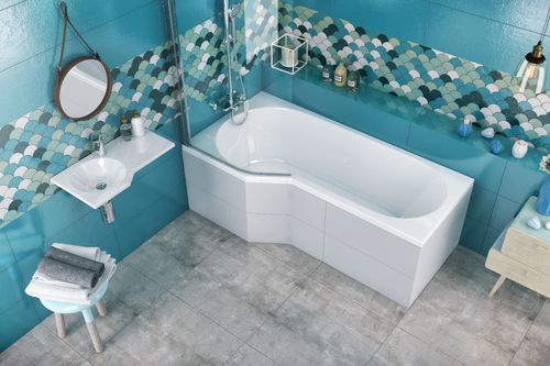 Be Spot wanna narożna 160x80 cm prawa, biały połysk na Arena.pl