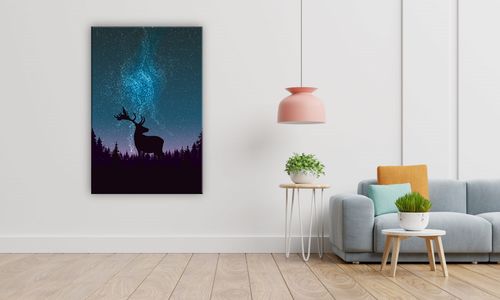 OBRAZ NA PŁÓTNIE 036 Jeleń nocą 40x60cm na Arena.pl