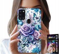 ETUI DO SAMSUNG GALAXY A21s - KWIECISTE WZORY RÓŻEKWIATKI CASE + SZKŁO