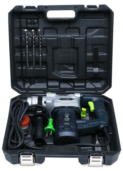 MŁOTOWIERTARKA MŁOT UDAROWY SDS+ WUBER 2100W WALIZKA ZESTAW zdjęcie 4