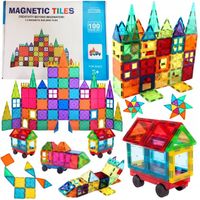 Klocki Magnetyczne 3D Magnetic Tiles Duży Zestaw 100 elementów
