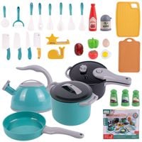 Zestaw Kuchenny Garnki Naczynia Kuchnia dla Dzieci Akcesoria 33el