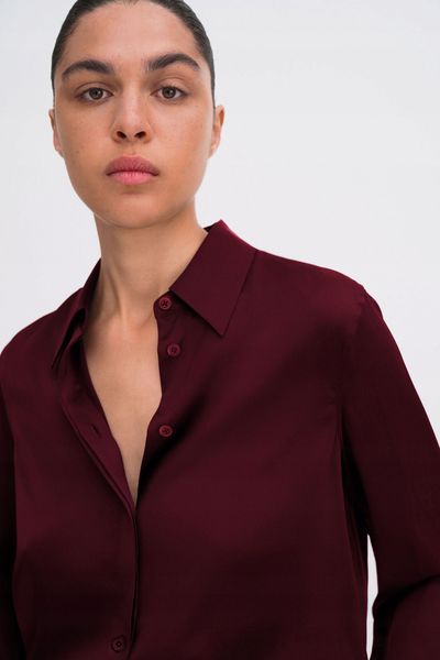 Koszula FLIPPA K Silk burgund R44 zdjęcie 4
