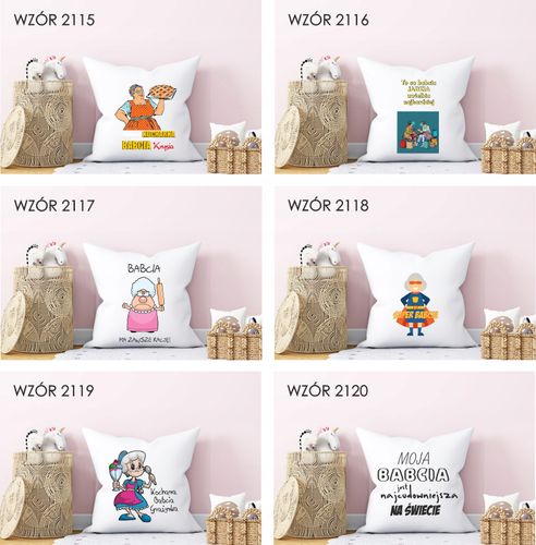 Poduszka z nadrukiem Prezent dla babci SUPER na Arena.pl