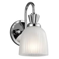 Szklana lampa ścienna Cora KL-CORA1-BATH Kichler IP44 z żarówką chrom