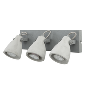 Lampa ścienna 3-punktowa betonowa szara MISTAGO