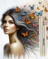 Obraz Malowanie po Numerach Kobieta z Motylami 40x50 cm Zestaw Kreatywny