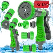 PISTOLET ZRASZACZ OGRODOWY WĄŻ DO PODLEWANIA 8 FUNKCJI SZYBKOZŁĄCZKI ZESTAW