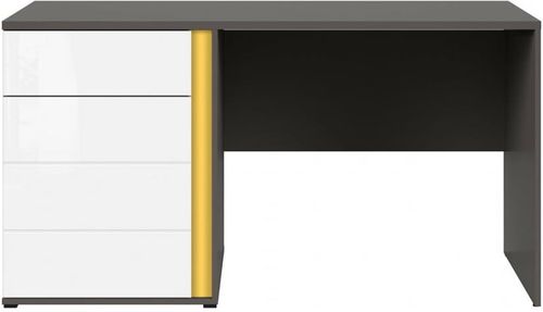 Biurko Biały Połysk Graphic Black Red White na Arena.pl
