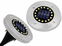 Lampa solarna ZIMNY LED gruntowa płaska 16 led do trawników najazdowa P-216