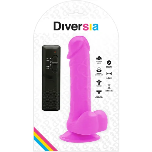 diversia vibrating flexible system fioletowy 20,5 cm z pilotem na Arena.pl