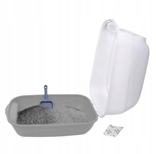 Kuweta dla kota z pochłaniaczem zamykana z łopatką Zestaw otwarta na Arena.pl