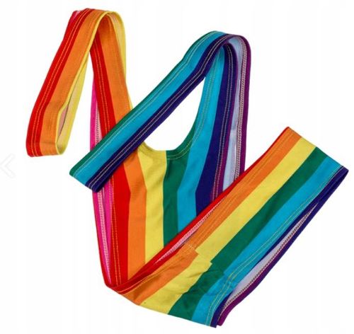 Mankini tęcza strój kąpielowy borata stringi facet na Arena.pl