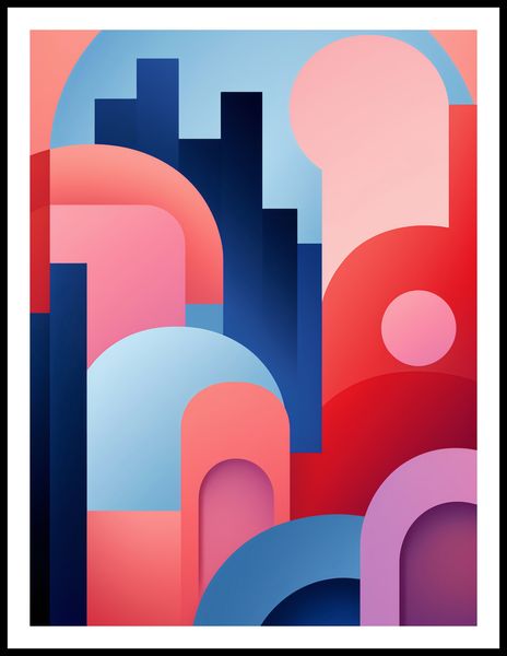 Plakat 60x80cm Miasto Kolorów zdjęcie 3