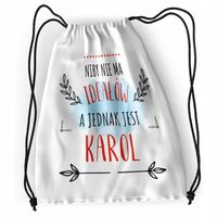 Plecak Dla Karola Sportowy Szkolny Worek Torba Z Nadrukiem Ze Zdjęciem