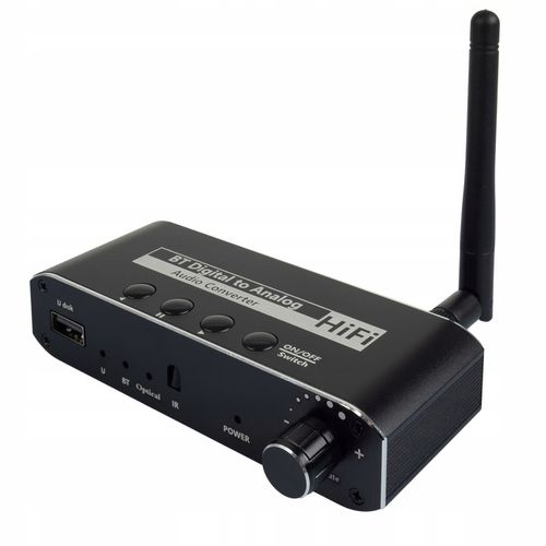 ODBIORNIK BLUETOOTH 5.0 KONWERTER AUDIO DAC TOSLINK 2x CINCH AUX BT + na Arena.pl