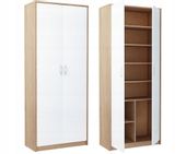 Regał Simple R4, zamykany, szafa, Dąb Sonoma/Biały