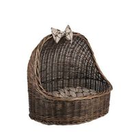 ELSA WIKLINOWE OWALNE LEGOWISKO DLA ZWIERZĄT Z DACHEM BUDA DLA KOTA LEGOWISKO DLA PSA Z PODUSZKĄ 60X46 H16/48 CM