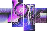 120CM 80CM ZEGAR 4 ELEM BEZKRESNE UCZUCIA FIOLECIE OBRAZ ŚCIENNY