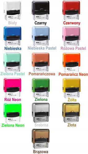 COLOP C30 Pieczątka do 6 wersów FIRMOWA LEKARSKA IMIENNA BIUROWA - kolory na Arena.pl