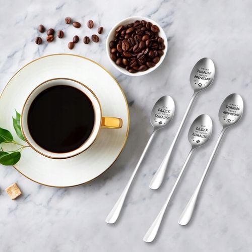 Łyżeczka Łyżeczki Do Kawy Latte Lodów Deserów Deserowe Długa Zestaw 4 Szt. na Arena.pl