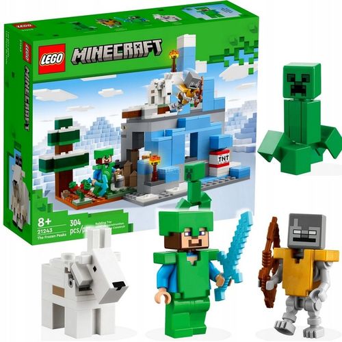 LEGO MINECRAFT 21243 KLOCKI LODOWA JASKINIA DOMEK OŚNIEŻONE SZCZYTY na Arena.pl