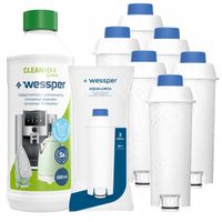 2 x Naturalny odkamieniacz do ekspresu 0,5l + 6x filtr do Delonghi Eletta E