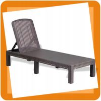 LEŻAK OGRODOWY REGULOWANY DELUXE CORFU LEŻANKA GRAFITOWY