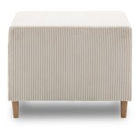 Pufa tapicerowana, podnóżek, sztruks, PANORA, 64x55x42 cm, beż | TYLETEGOTU