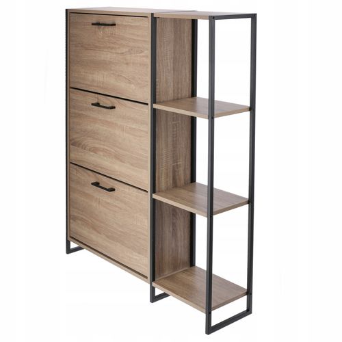 szafka na buty regał 3 komory obuwie komoda pojemna do przedpokoju loft na Arena.pl