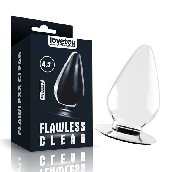 Duży Korek Analny Przezroczysty - Flawless Clear Anal Plug 4.5'' zdjęcie 1