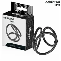 addicted toys triple ring - elastyczny potrojny pierścień anatomiczny 3w1