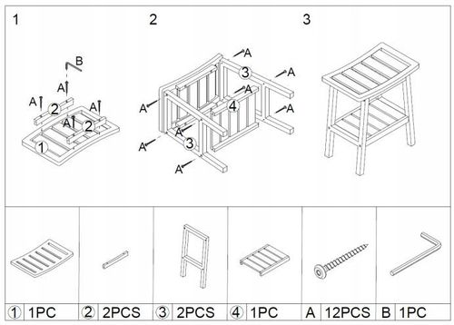 STOŁEK ŁAZIENKOWY BAMBUSOWY BRĄZOWY SKANDYNAWSKI Z PÓŁKĄ 39,5X25X46 CM na Arena.pl