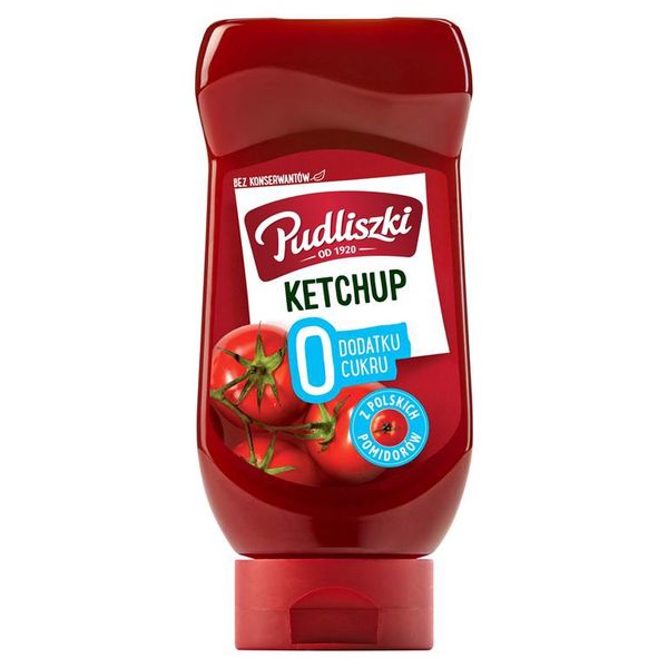 Pudliszki Ketchup Zero bez dodatku cukru 440 g zdjęcie 1