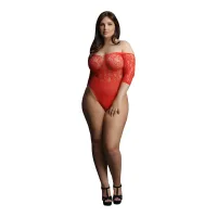 le desir body plus size z wysokim stanem, koronka, czarne 1xl-3xl