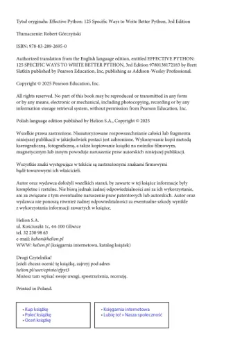 Efektywny Python. 125 sposobów na lepszy kod, wydanie 3 na Arena.pl
