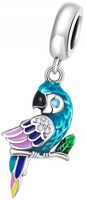 2 x Charms Zawieszka Charms Papuga 925 Moda Trusky