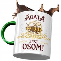 Kubek Zielony Dla Agaty Agi Na Prezent Z Nadrukiem Ze Zdjęciem