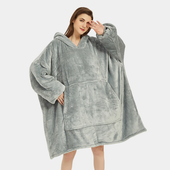 Ciepły koc TV Bluza z rękawami Narzuta Szlafrok 160x85