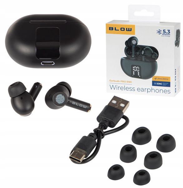 SŁUCHAWKI BEZPRZEWODOWE DOUSZNE BLUETOOTH ANC MIKROFON GAMINGOWE POWERBANK zdjęcie 16