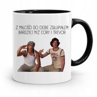 Kubek Czarny Dla Dziewczyny Żony Cory I Trevor Z Nadrukiem Ze Zdjęciem