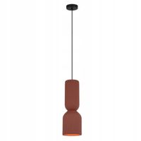 Light Prestige Lampa wisząca japandi czerwona, ceramika, E27, 15W