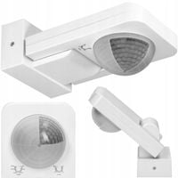 Czujnik Ruchu Obecności Zewnętrzny LED Regulacja 360° Zasięg 20m 2000W IP65