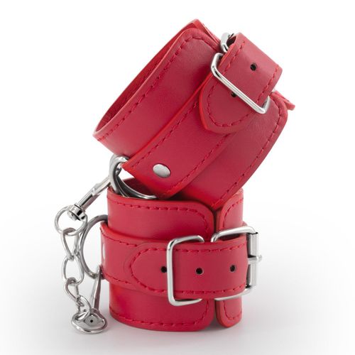 Bondage Love Leather Handcuffs Crushious Red na Arena.pl